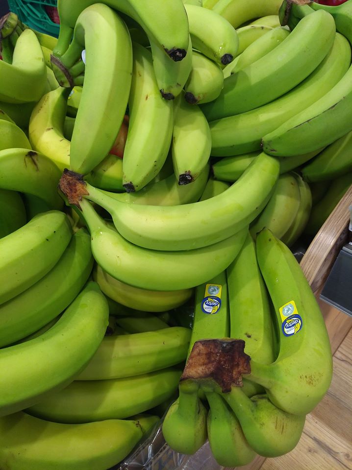 Remek éretlenebb/zöldebb banánokat találtunk egy szupermarketben